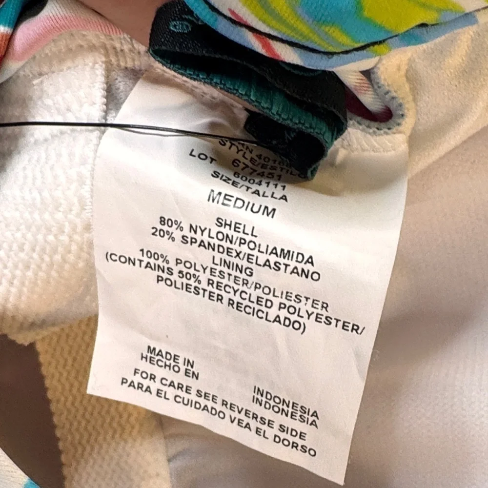 Aqua Green V Neck One Piece Tummy Control  NWT Medium Adjustable Straps